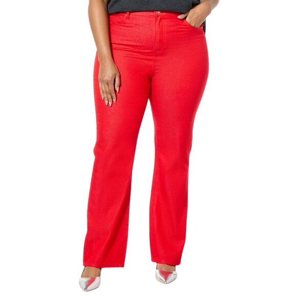 DG2 by Diane Gilman Soft and Sleek Denim Baby Bootcut Jean Size 20PW Lipstick - Picture 1 of 8